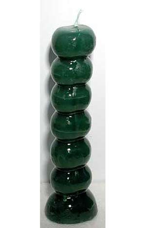 Green Seven Knob Candles - Click Image to Close
