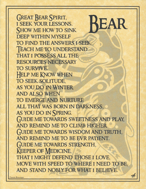 Bear Prayer Poster - Click Image to Close