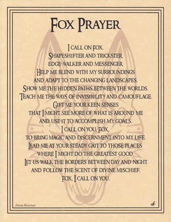 Fox Prayer poster - Click Image to Close