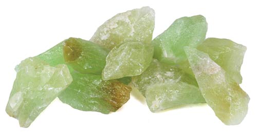 1lb Untumbled Green Calcite Stones