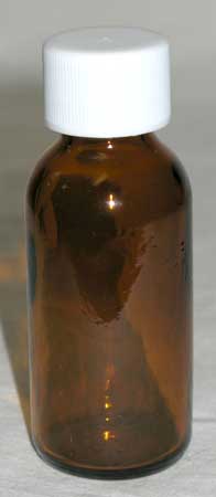 Amber Bottle with Cap 1 oz - Click Image to Close