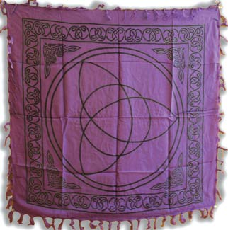 Purple Triquetra Altar or Tarot Cloth