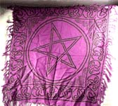 Pentagram Altar or Tarot Cloth