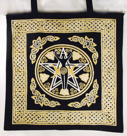 Pentagram Goddess Tote Bag - Click Image to Close