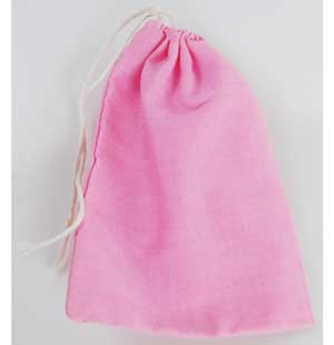 Pink Cotton Bag 3" x 4"