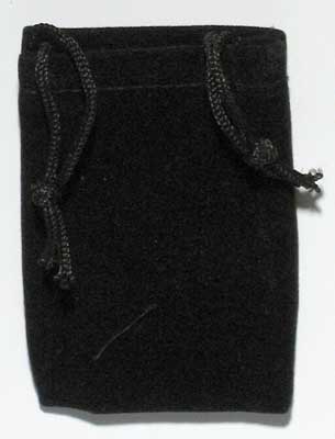 Black Velveteen Bag (2 x 2 1/2) - Click Image to Close