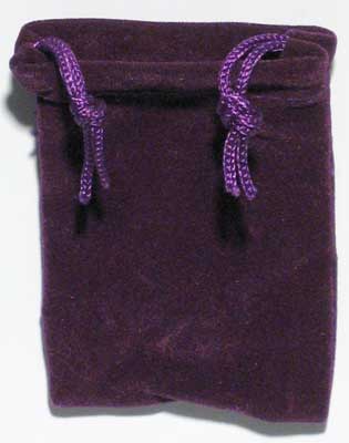 Purple Velveteen Bag (2 x 2 1/2)