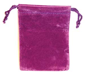 Purple Velveteen Bag (3 x 4)
