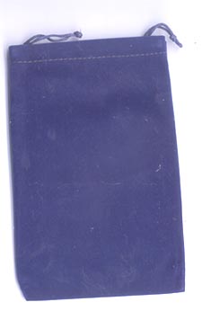 Blue Velveteen Bag (4 x 5 1/2) - Click Image to Close