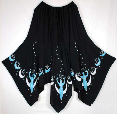 Moon Goddess Long Skirt black - Click Image to Close