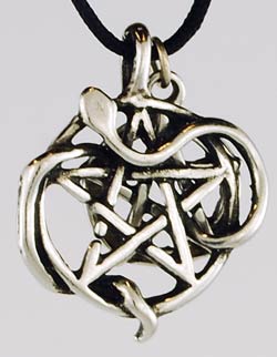 Snake Pentagram amulet - Click Image to Close