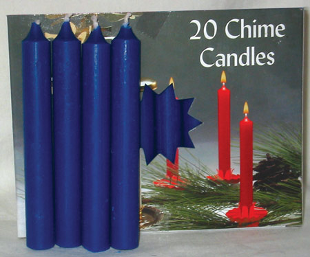 Dark Blue Chime Candle 20 pack - Click Image to Close