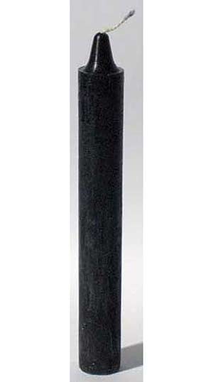 Black 6" Taper Candle