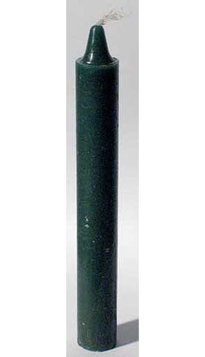 Green 6" Taper Candle