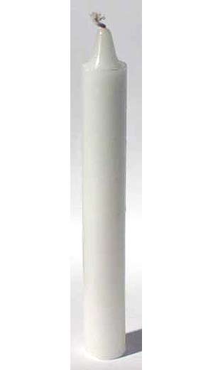 White 6" Taper Candle