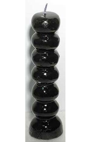 Black Seven Knob Candles