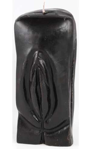 Female Genital Candle Black - Click Image to Close