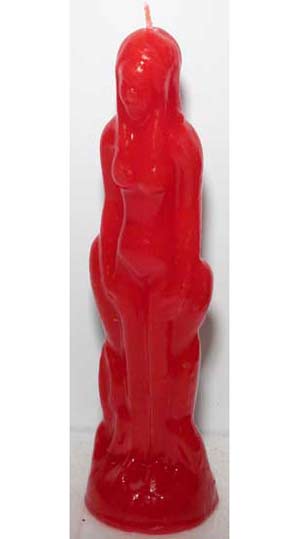 Red Female Iconic Candle - Click Image to Close