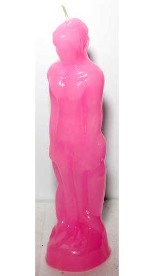 Pink Male Iconic Candle - Click Image to Close
