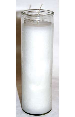 White 7-day jar candle - Click Image to Close