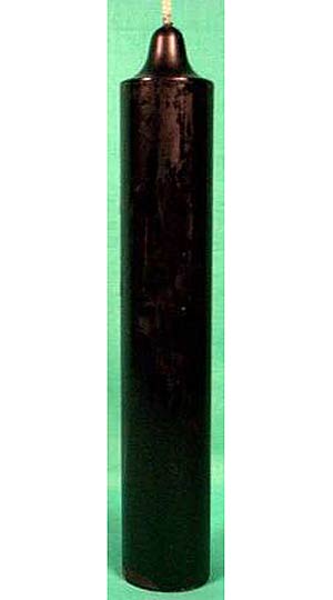 9" Black Pillar Candles - Click Image to Close