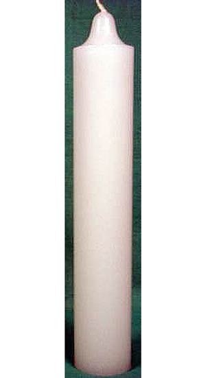 9" White Pillar Candle - Click Image to Close