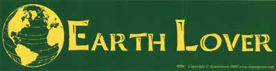 Earth Lover bumper sticker