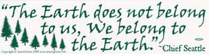 The Earth Does Not Belong To Us...