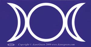 Triple Moon bumper sticker