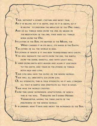 Emerald Tablet Poster - Click Image to Close