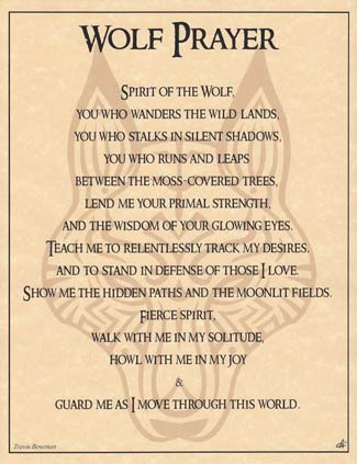 Wolf Prayer Poster - Click Image to Close