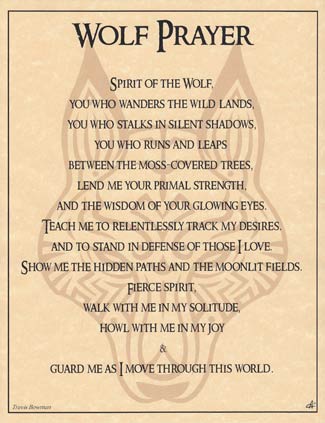 Wolf Prayer Poster