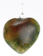 Heart Pendant Various Stones - Click Image to Close