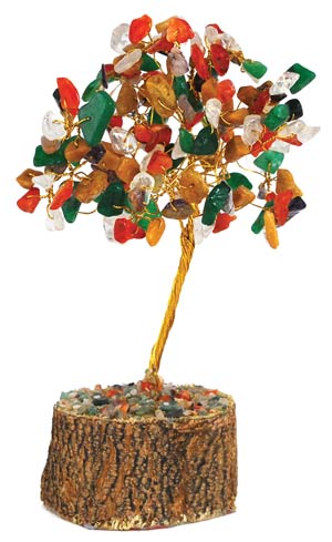 Mixed Agate Gemstone Tree