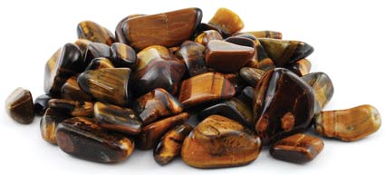 1lb Tiger Eye Tumbled Stones