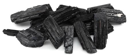 1lb Untumbled Black Tourmaline Stones - Click Image to Close