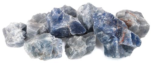 1lb Untumbled Blue Calcite Stones