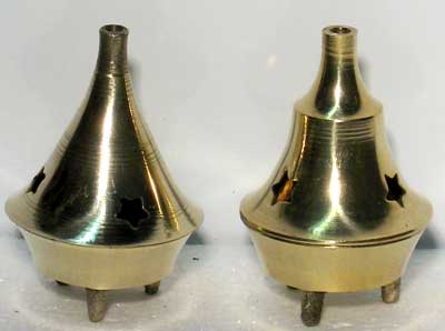 Brass Cone Mini incense burner 2 1/4" - Click Image to Close
