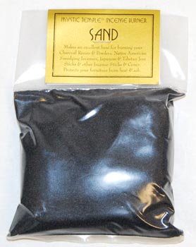 1lb Black incense burner sand