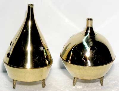 Brass Cone and Resin Incense Burner