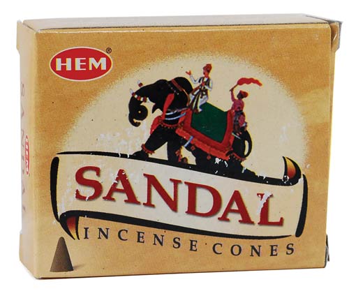 HEM Sandal Incense Cones - Click Image to Close
