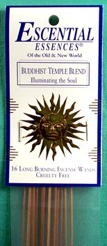 Buddhist Temple Escential Essences Incense Sticks - Click Image to Close