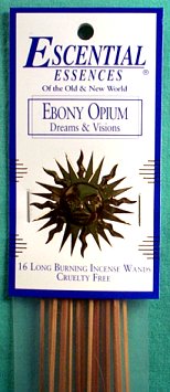 Ebony Opium Escential Essences Incense Sticks - Click Image to Close