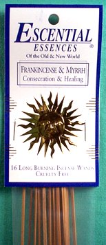Frankincense & Myrrh Escential Essences Incense Sticks - Click Image to Close