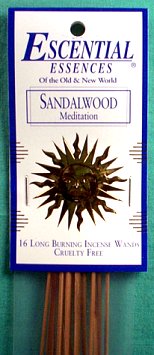 Sandalwood Escential Essences Incense Sticks - Click Image to Close