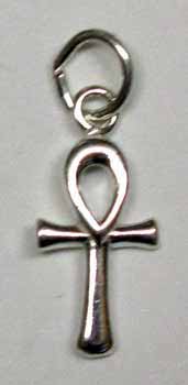 Small Silver Ankh Pendant - Click Image to Close