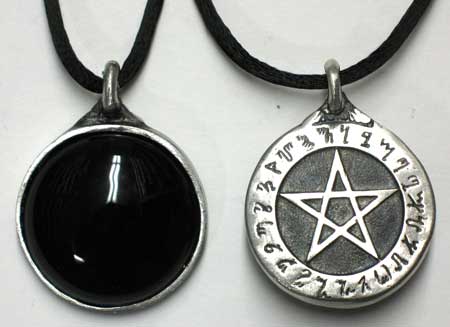 Theban Pentagram with Scrying Disk - Click Image to Close