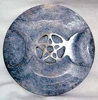 Soapstone Triple Moon Altar Tile