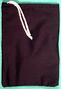 Black Cotton Bag (2x 4) - Click Image to Close