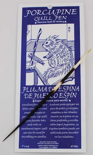 Porcupine Quill Pen - Click Image to Close